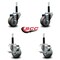 Service Caster 3'' Gray Poly Wheel Swivel 3/4'' Expanding Stem Caster Set 2 Brakes, 4PK SCC-EX20S314-PPUB-2-TLB-2-34 - alternate 5